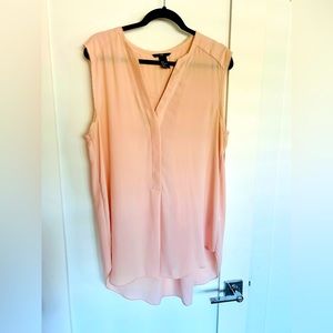 H&M tank tunic blouse in pretty pink blush. Size 14